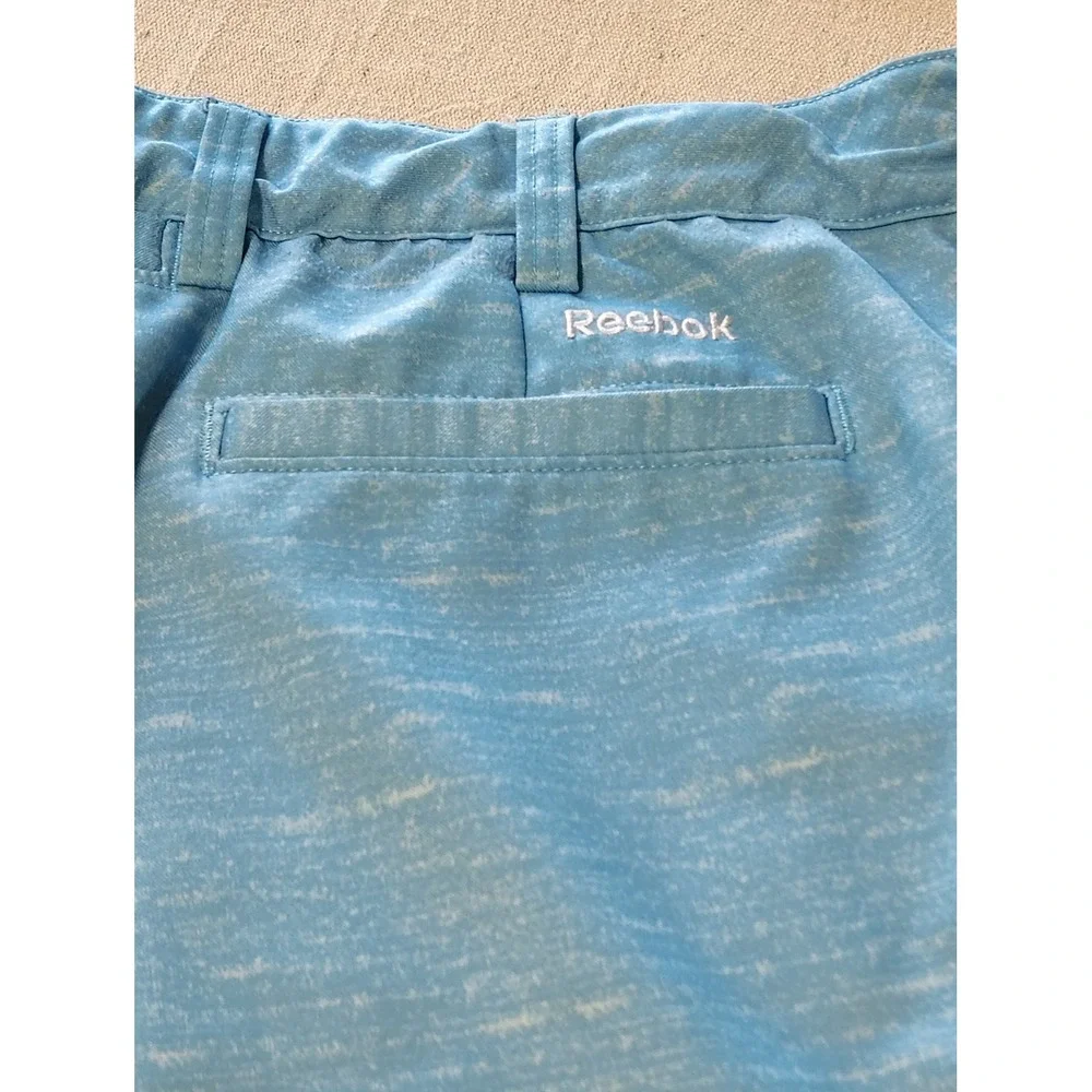 Reebok Golf Mens Blue Space Dye Performance Golf Shorts Size 46 Heathered NN